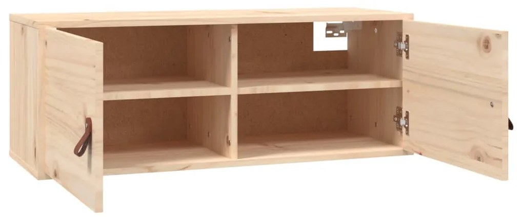 2 db tömör fenyőfa faliszekrény 80 x 30 x 30 cm