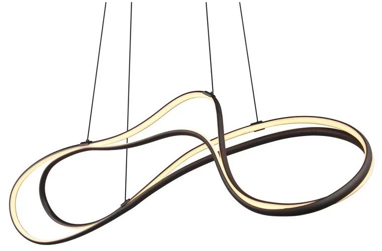 Fekete LED függőlámpa fém búrával Nala – Trio Select