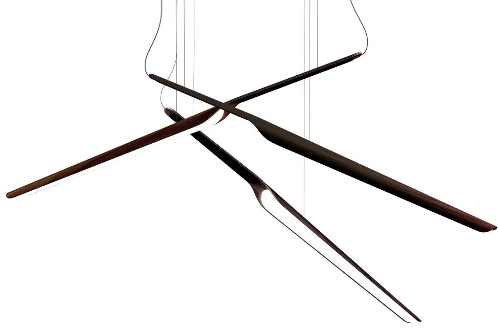Függeszték Swan Wing 1130 mm, szabályozható, többféle változatban - TUNTO Modell: természetes dió, Borító: préselt rétegelt lemez, piros színű
