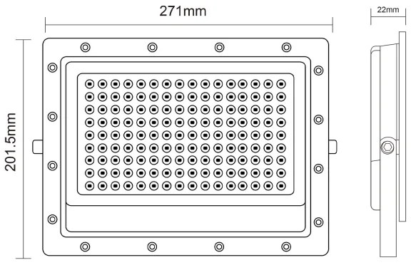 LED Kültéri reflektor LED/150W/230V 5000K IP65 szürke
