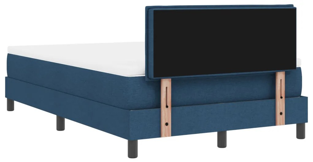 Boxspring Ágy Mattress-szel és LED Kék 120x200 cm Szövet