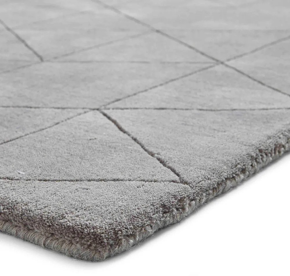 Kasbah szürke gyapjú szőnyeg, 150 x 230 cm - Think Rugs