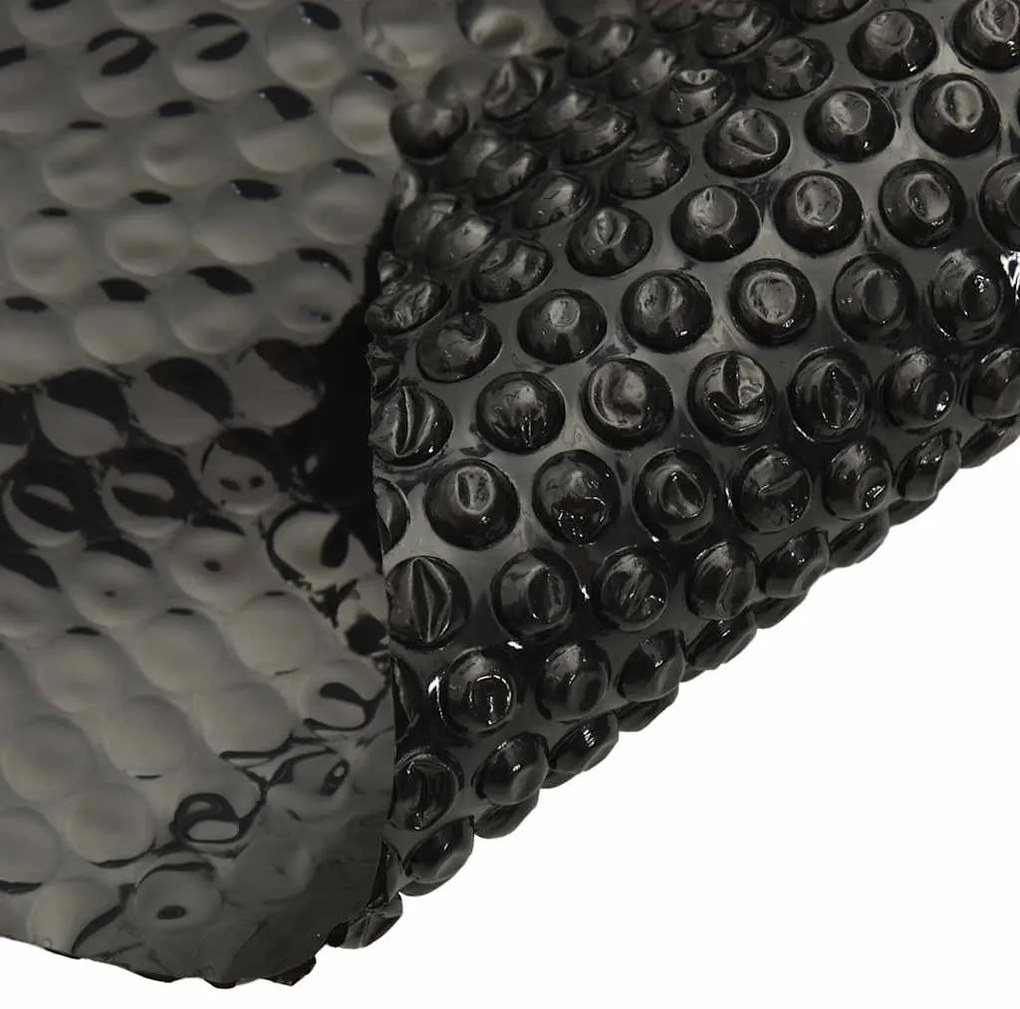 Fekete, négyszögletes PE medencetakaró 600 x 400 cm