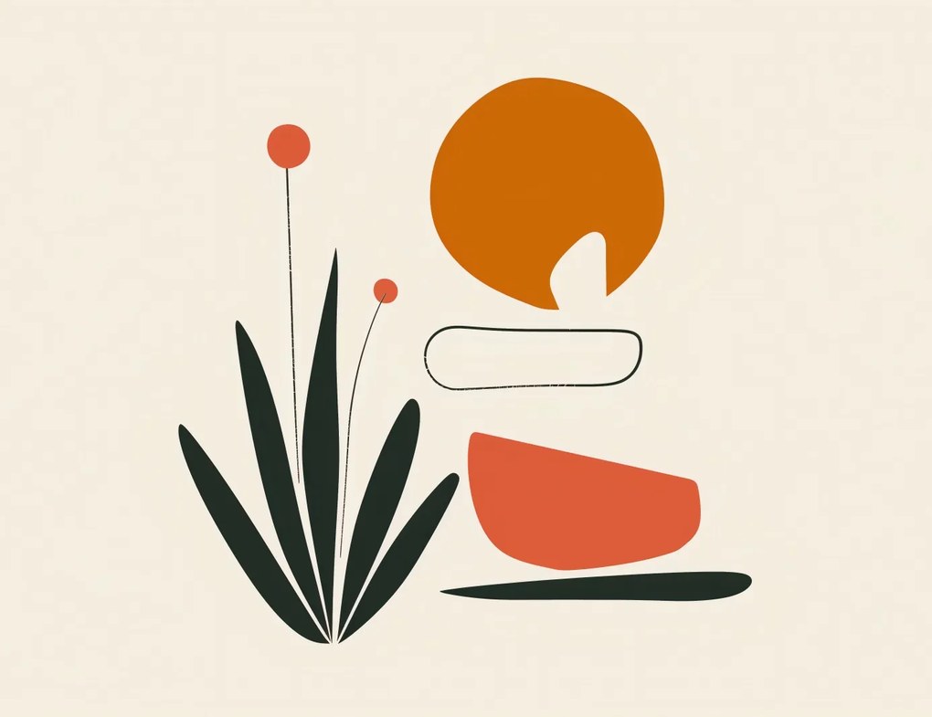 Poszter 65x50cm Absztrakt Zen