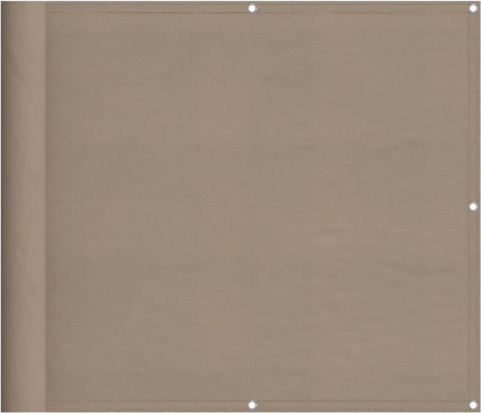 vidaXL tópszínű erkélyparaván 100% oxford poliészter 90 x 700 cm