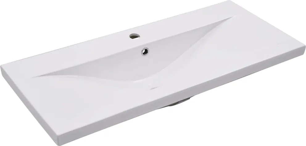 vidaXL fehér kerámia beépíthető mosdókagyló 91 x 39,5 x 18,5 cm