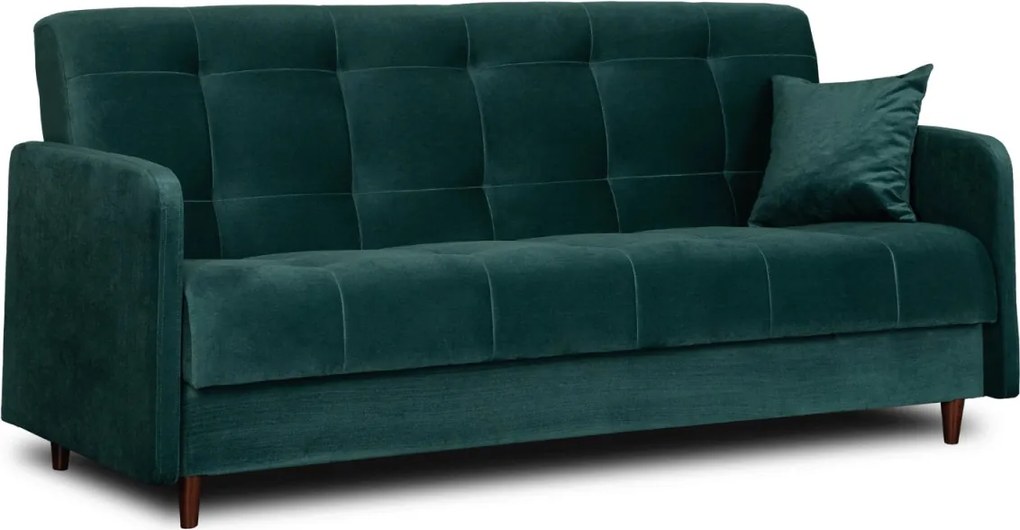 Dönthető kanapé zöld színben, bársony kárpittal. TIVOLI