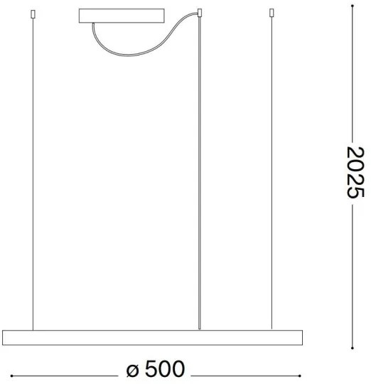 Ideal Lux - LED kábellel függesztett csillár ORACLE SLIM LED/29W/230V 3000K Ø 50 cm fehér