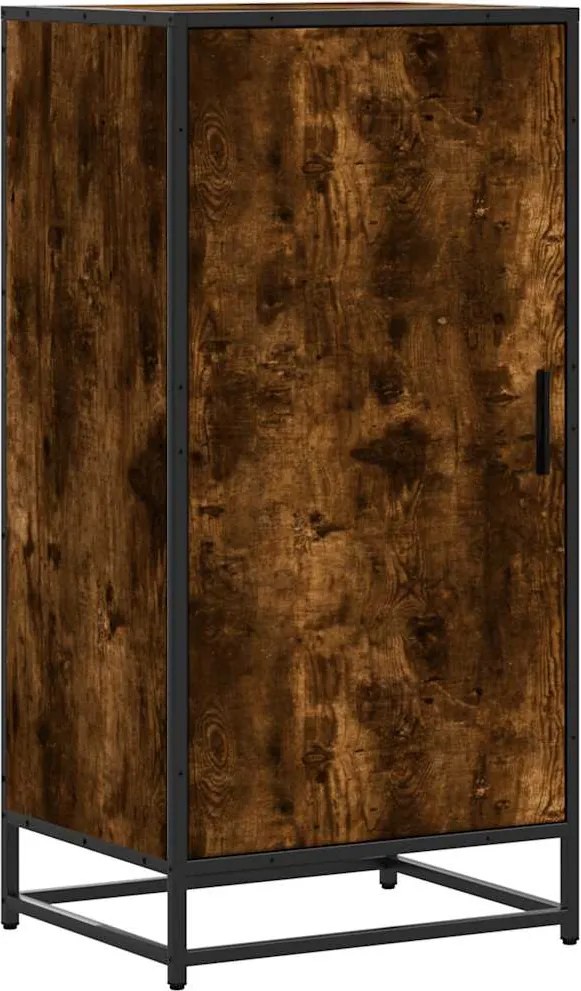 vidaXL füstös tölgy színű szerelt fa cipőtartó 48x38x97,5 cm