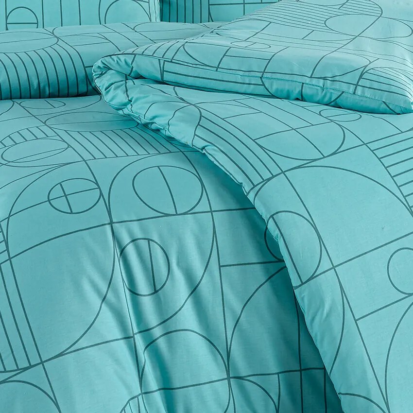 BedTex pamut ágynemét Geo Aquatic Awe, 140 x 200 cm, 70 x 90 cm, 140 x 200 cm, 70 x 90 cm