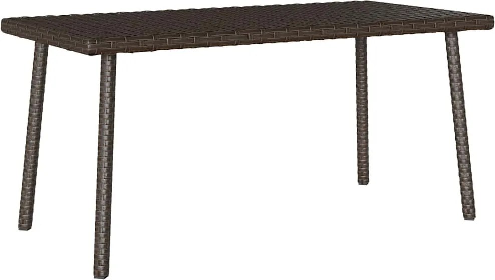 vidaXL téglalap barna polyrattan kerti dohányzóasztal 80x40x37cm