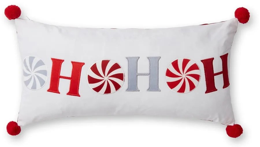 Bársony díszpárna karácsonyi mintával 60x30 cm Ho Ho Ho – Catherine Lansfield
