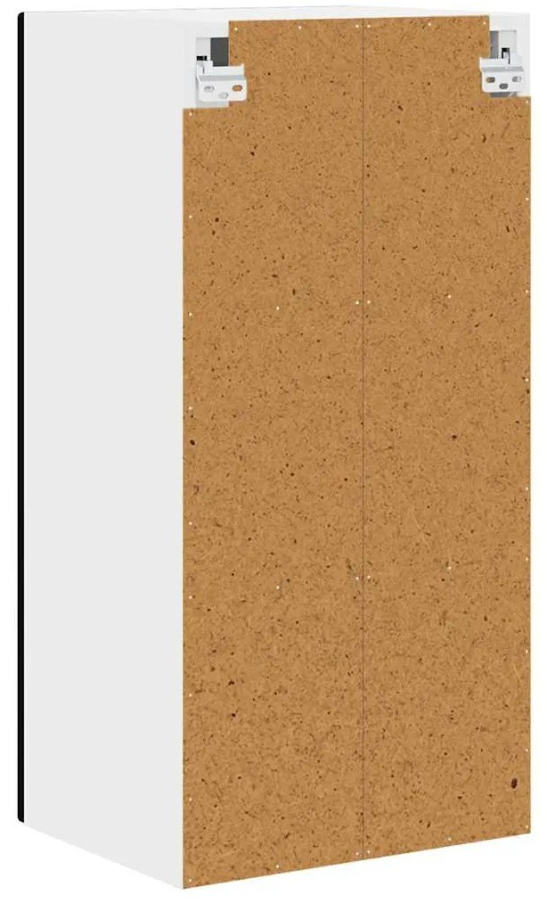 Fali konyhaszekrény polcokkal Fekete 40 x 31 x 80 cm Faanyag