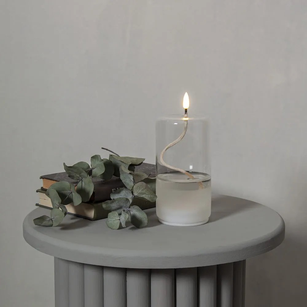 Flamme Float fehér LED gyertya üvegben, magasság 17,5 cm - Star Trading