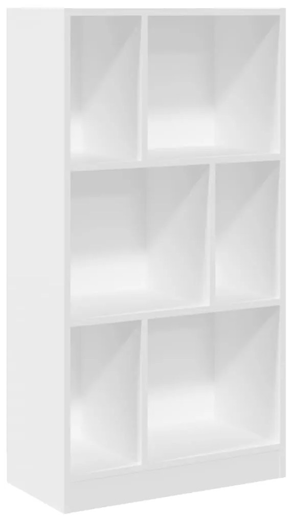 fehér szerelt fa könyvszekrény 57 x 28,5 x 107,5 cm