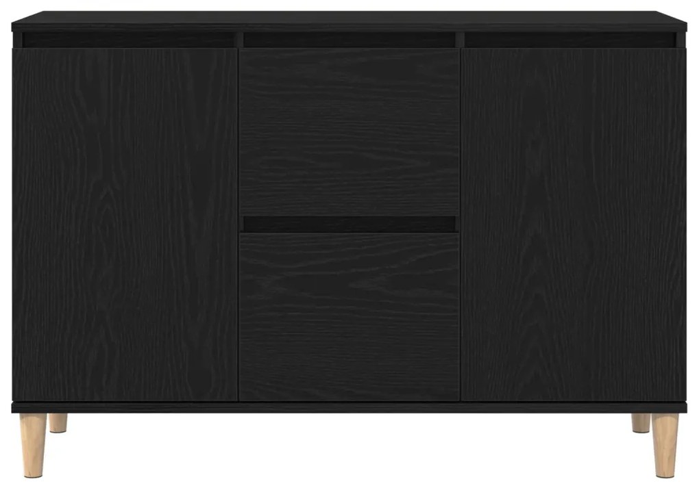 Fekete tölgy oldalszekrény 101x35x60 cm Műszaki fa