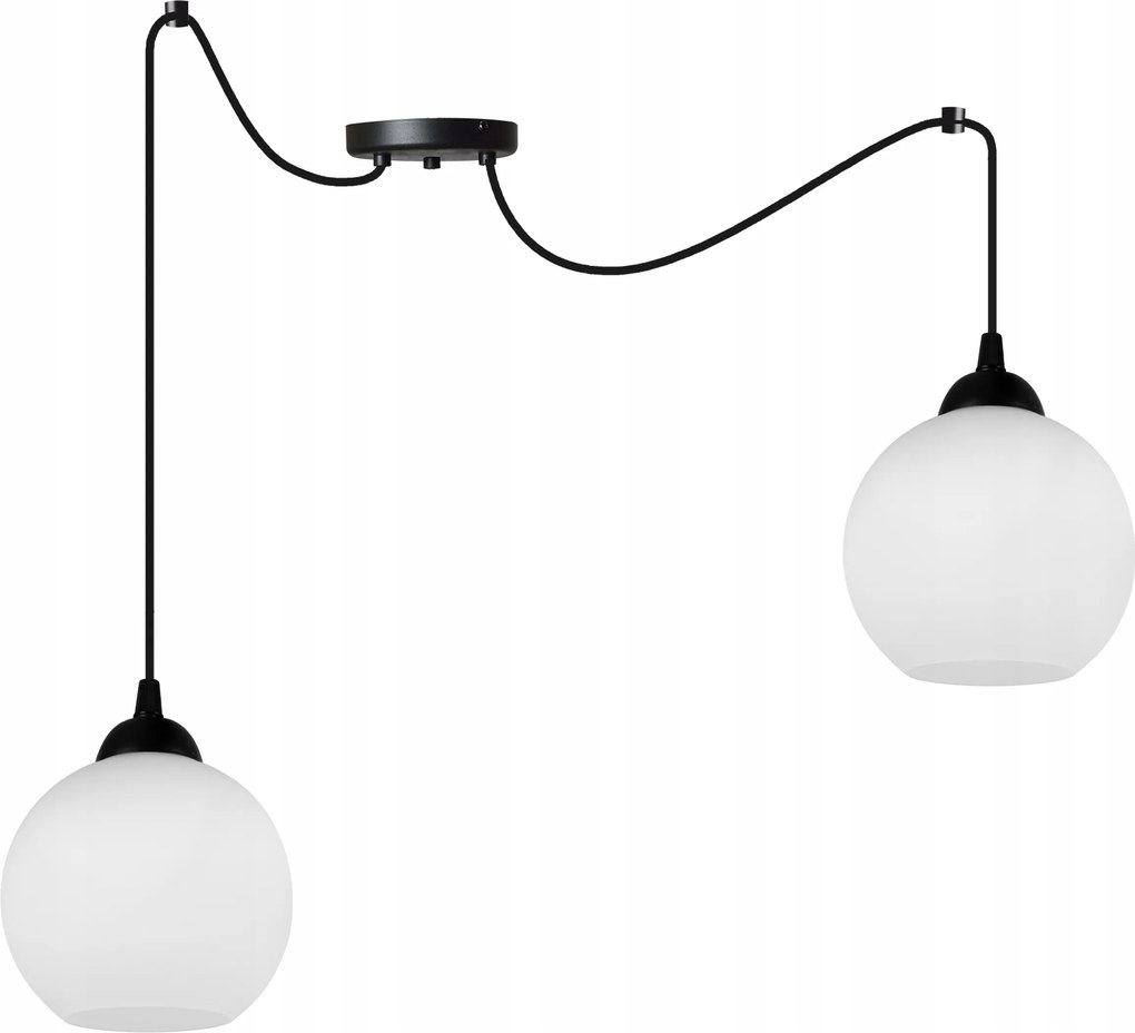 Mennyezeti Lámpa Lógó Csillár Pók Üveg Fehér Gömbök Loft Modern