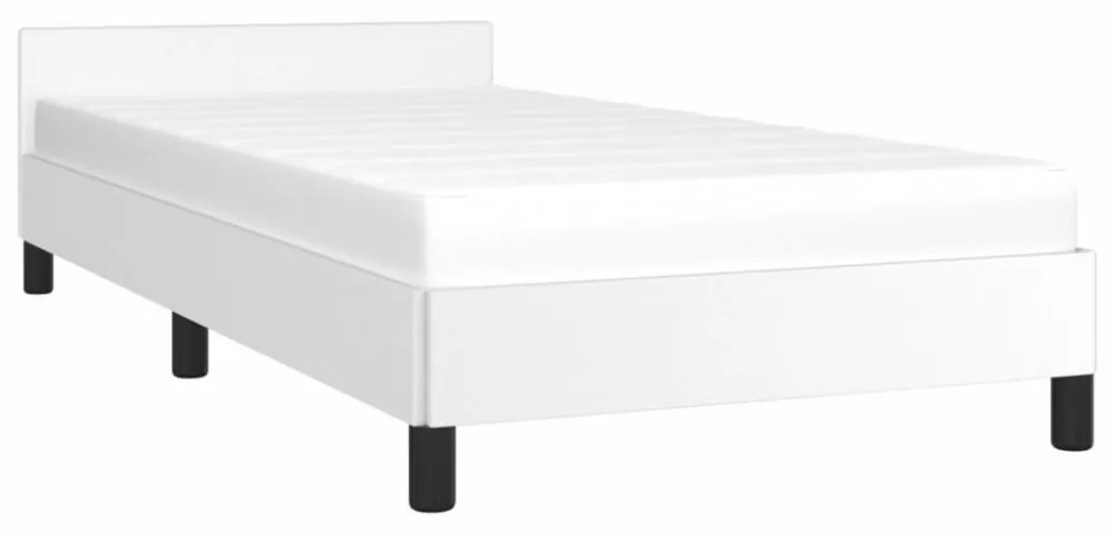 fehér ágykeret fejtámlával matrac nélkül 80 x 200 cm
