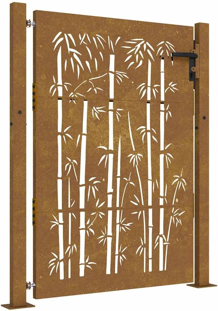 vidaXL Corten acél, bambusz mintás kerti kapu 100x150 cm