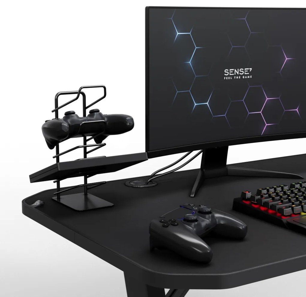 Gamer asztal SENSE7 Nomad Classic Desk, 140×60 cm Black color