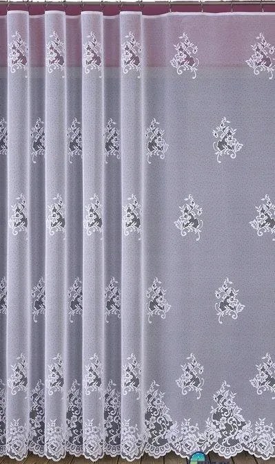 Mg Függöny jacquard 637/14 Fehér 370x160 G szalaggal