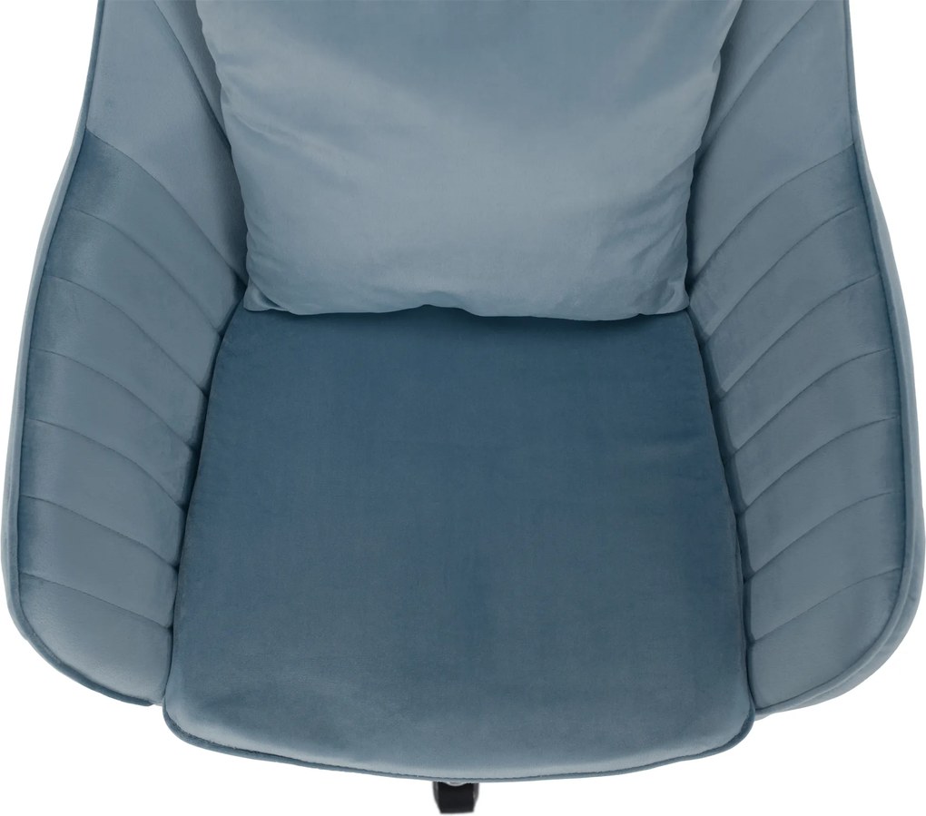 Irodai szék, kék Velvet szövet/króm, KLIAN