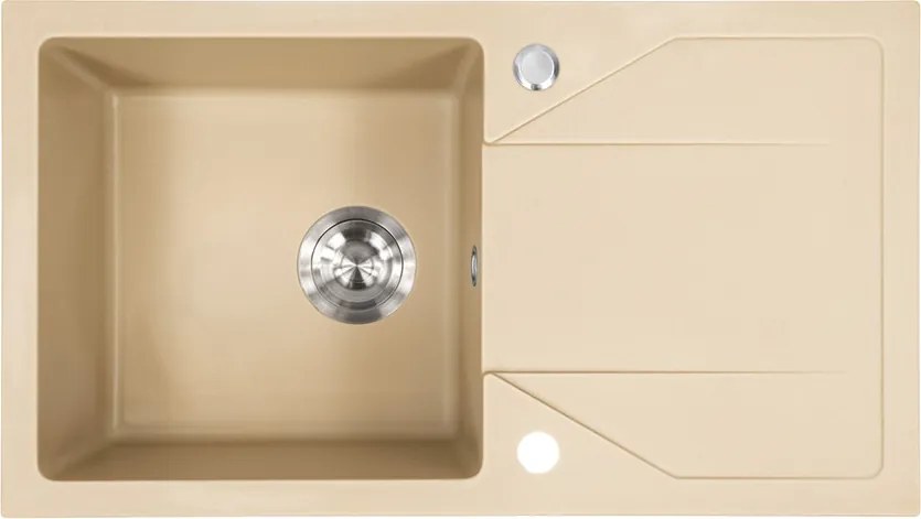 Gori szögletes egy medence + csepegtető gránit mosogató bézs