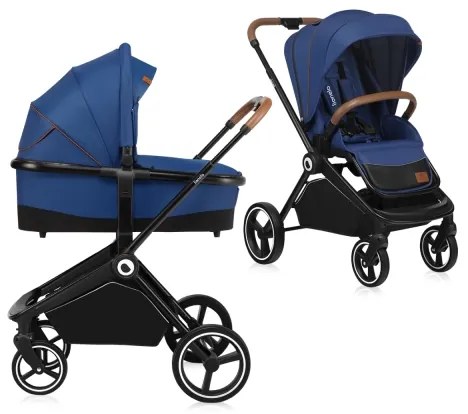 Lionelo - MIKA 2 az 1-ben kombinált babakocsi Blue Navy