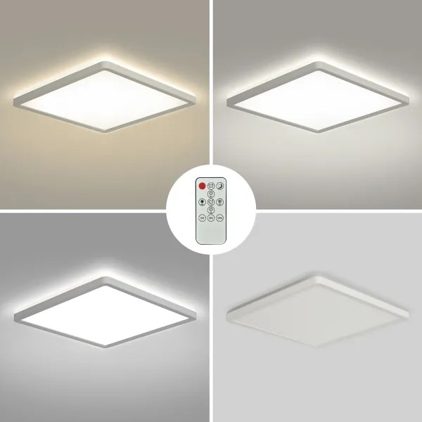 Brilagi - ULTRA SLIM LED dimmelhető lámpatest, 18W/230V, 30x30 cm, fehér + távirányító