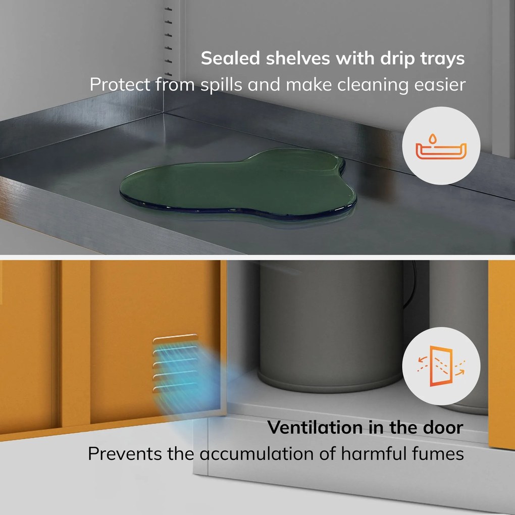 MARIA VEGYSZERSZEKRÉNY, 900 x 1850 x 400 mm, szürkéssárga