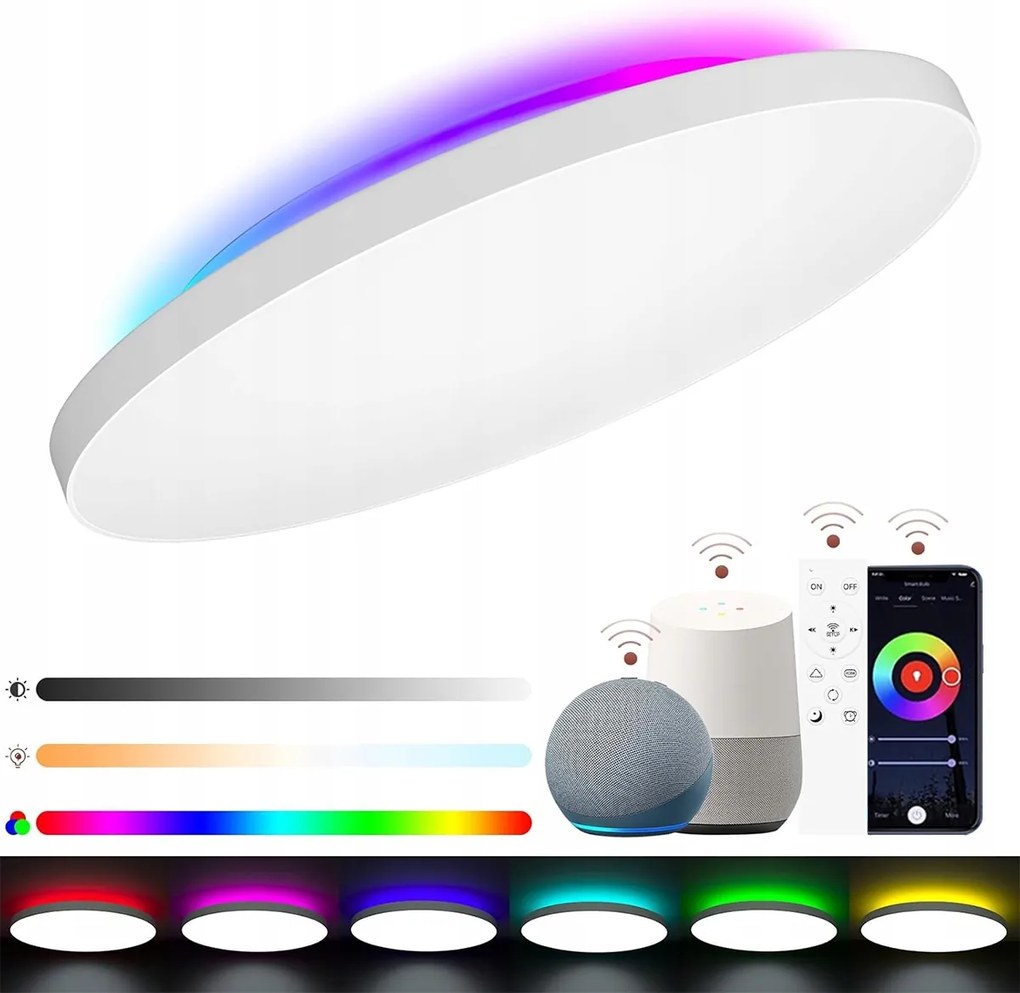 Intelligens mennyezeti lámpa Slim Led 36W Rgbic Ingyenes Távirányító