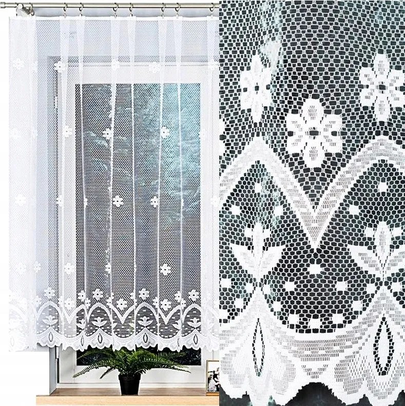 Florentin jacquard függöny mintás 4421 magasság 140cm, fehér színben (méterenként)