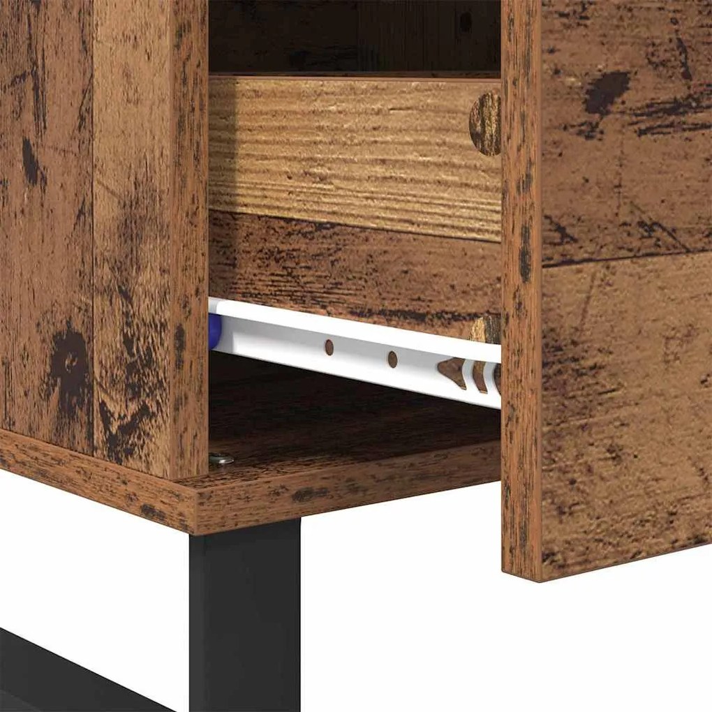 Dohányzóasztal fiókkal Régi fa Faanyag