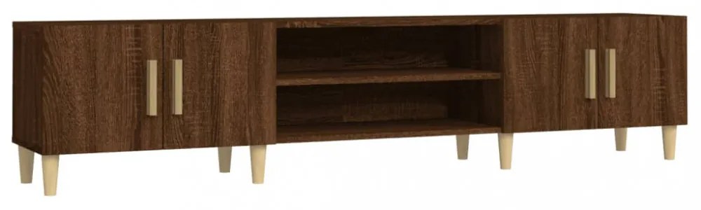 barna tölgy színű szerelt fa TV-szekrény 180x31,5x40 cm