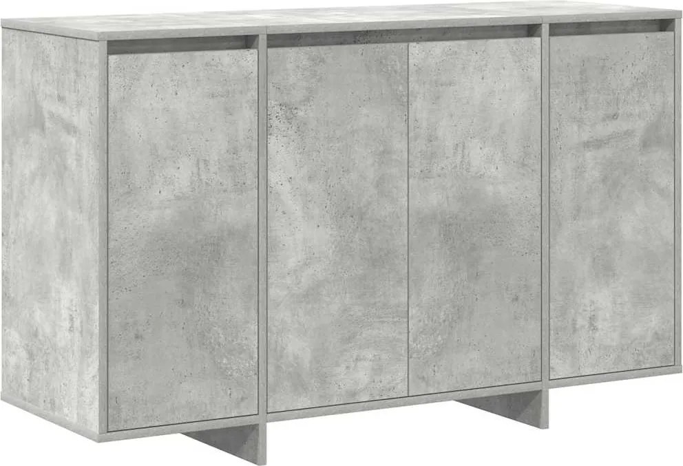 vidaXL Széf Beton szürke 120 x 41 x 75 cm Faanyag