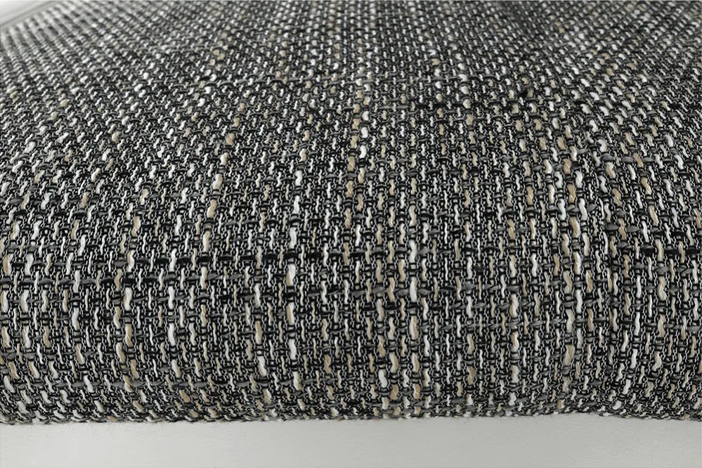 Ülőgarnitúra, műbőr fehér/szövet szürke melír, TONIKS