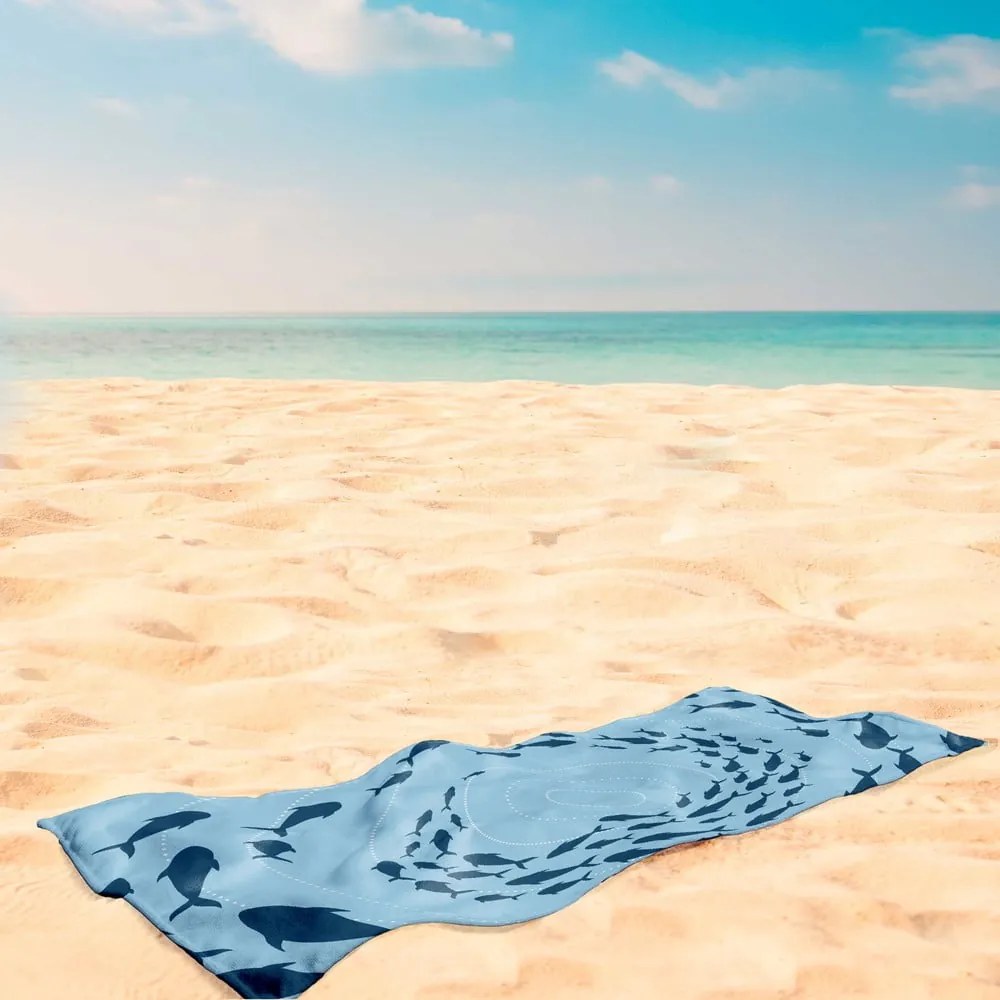 Kék strandtörölköző 90x180 cm Shoal – DecoKing