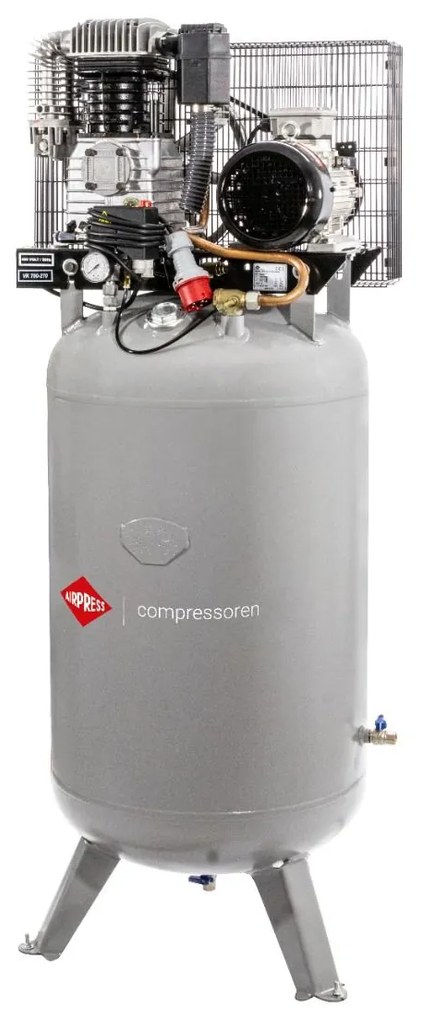Két dugattyús függőleges kompresszor 11 bar 5,5 LE/4 kW 400V 476 l/min 270 l VK 700-270 Pro 360768