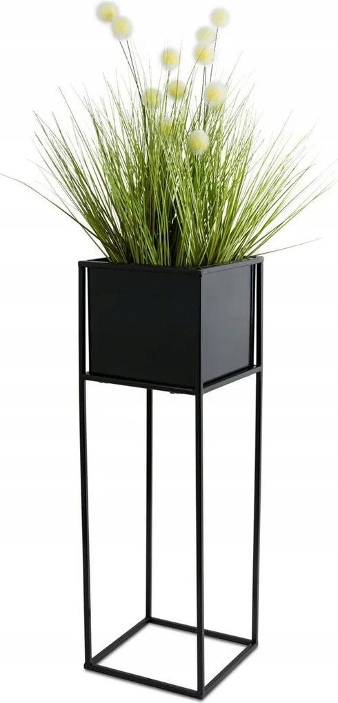 Virágtartó állvány modern állvány 70 cm fekete