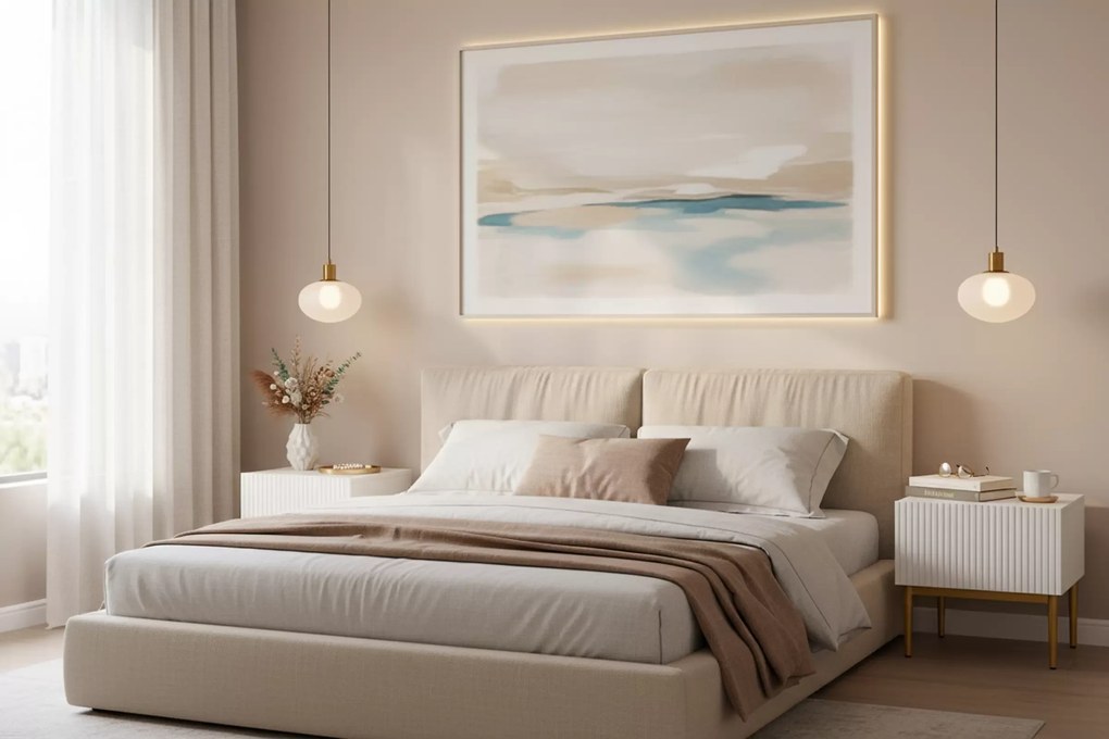 Nicole éjjeliszekrény készlet 2 db-os - fehér matt / arany lábak