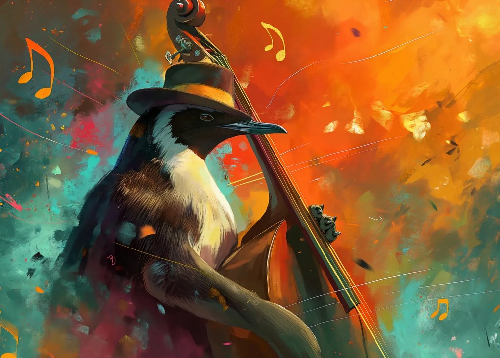 Poszter 70x50cm Pingvin kotta