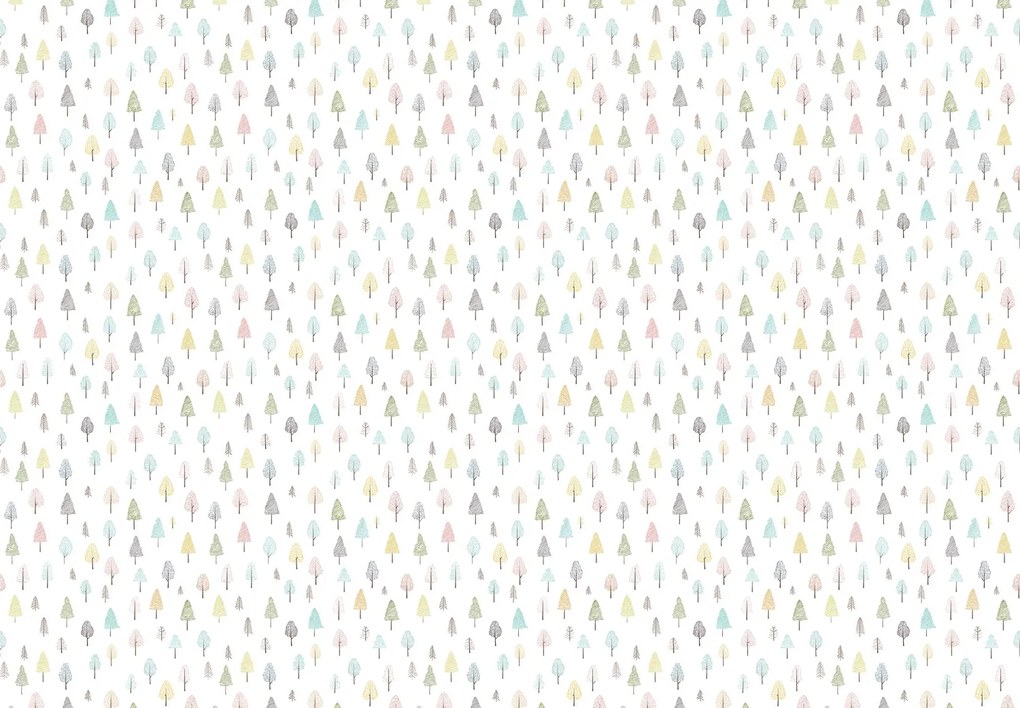 Fotótapéta - Rajzolt erdőcske (147x102 cm)