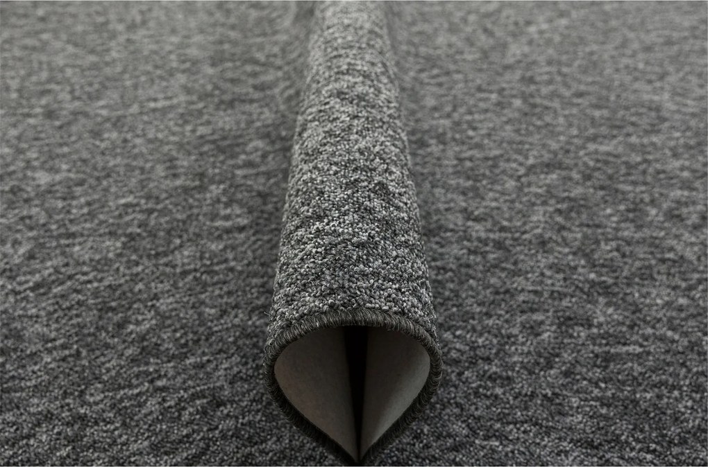 Hurokszőnyeg Szürke Grafit Elegáns Filc Nappali Érme 100x200 cm