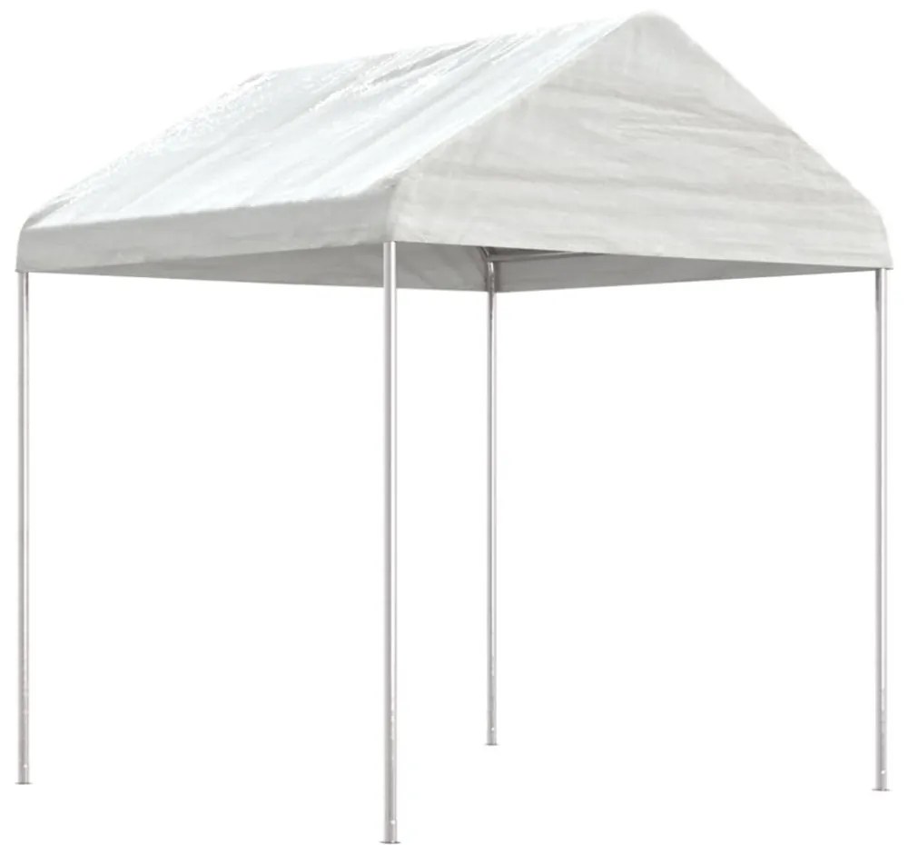vidaXL fehér polietilén pavilon tetővel 15,61 x 2,28 x 2,69 m