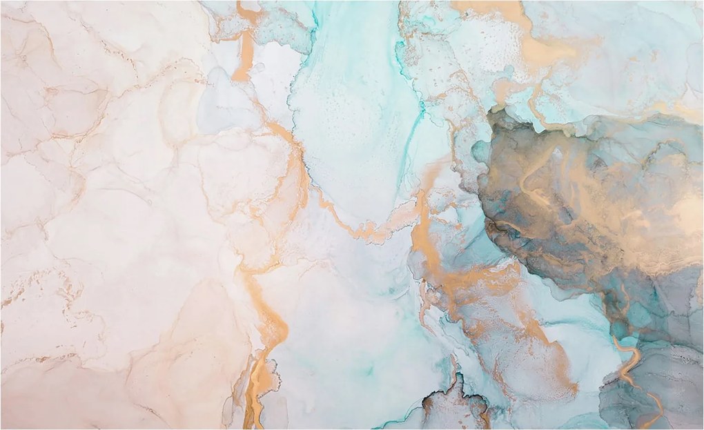 Fotótapéta Flizelin Dekoratív az irodába Akvarell hullámok 416x254 Ragasztó