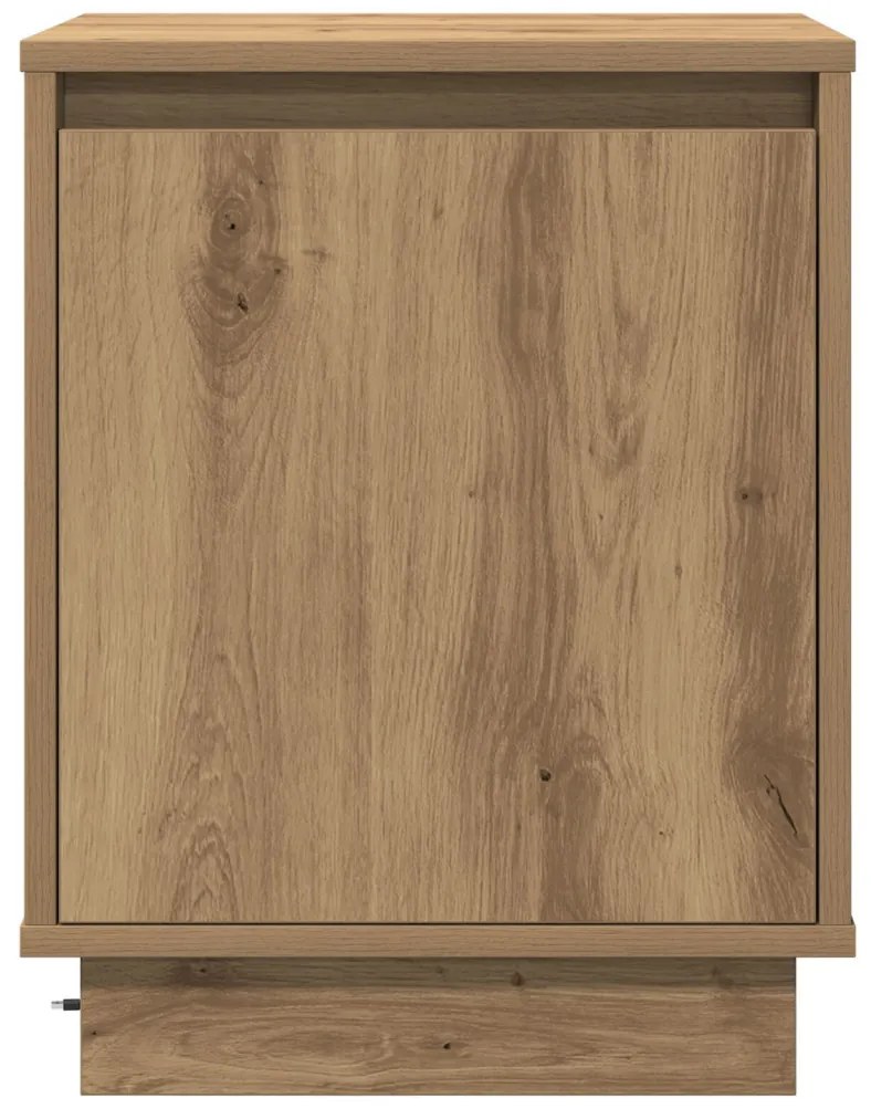 LED világításos éjjeli szekrények 2 db Kézműves tölgyszín 39x34,5x50 cm
