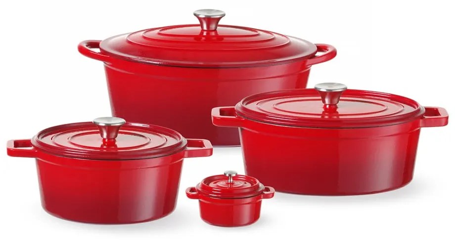 Indukciós tűzhelyhez alkalmas öntöttvas edény fedővel 4,4 l – Hendi