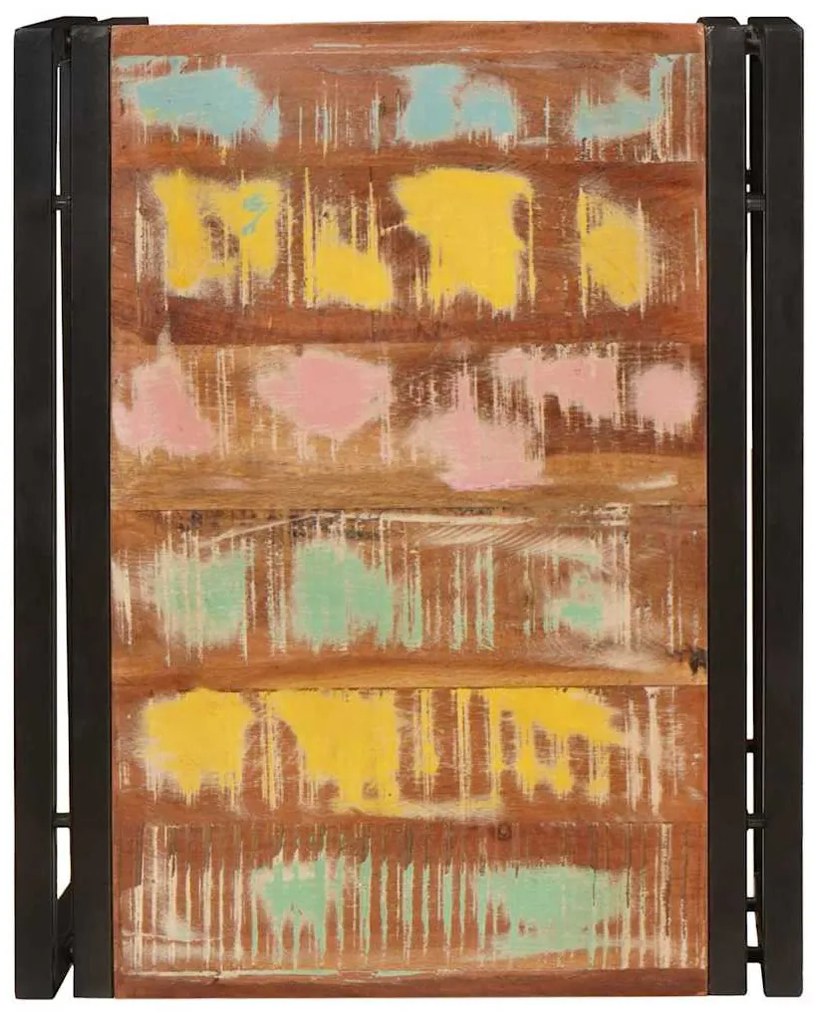 Fürdőszobai polc polcokkal 60 x 50 x 23 cm Tömör mangófa és vas