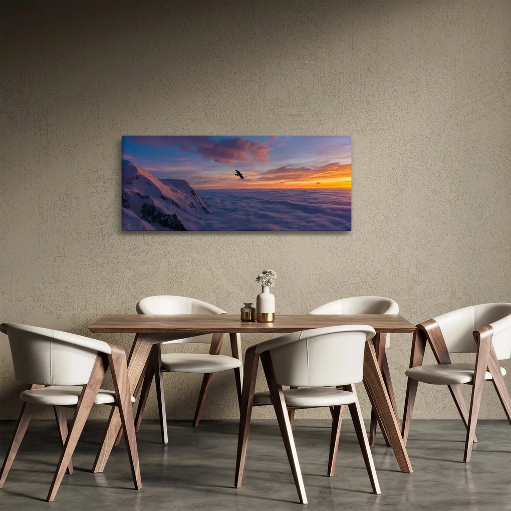 Kép naplementekor, Mt. blanc (120x50 cm)