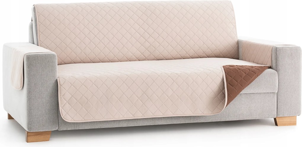 Kanapé ágytakaró négyszemélyes kanapévédő kétoldalas Bézs barna